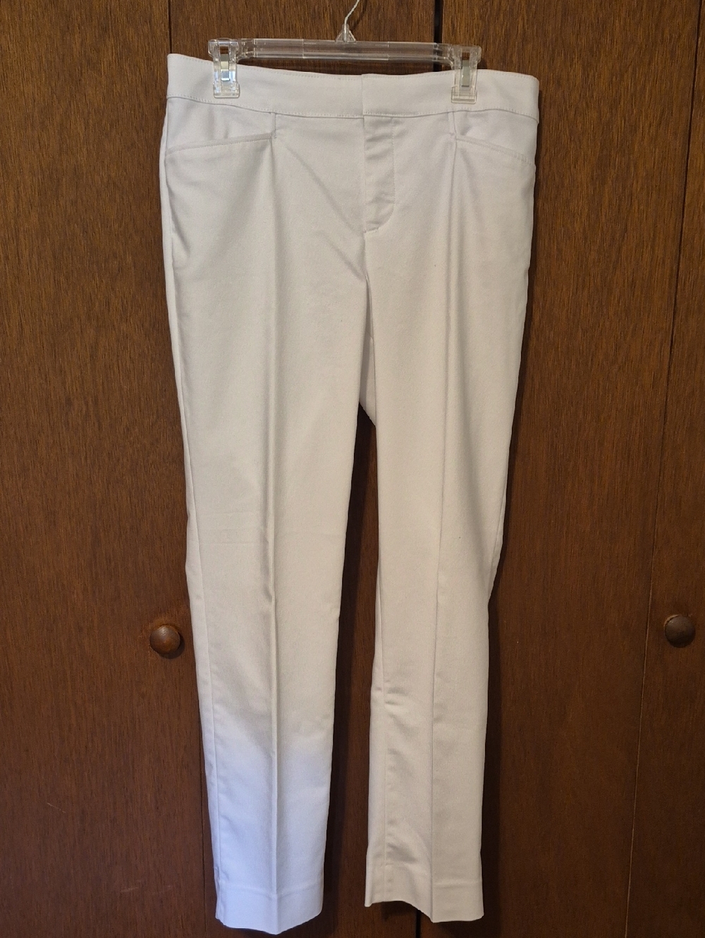 NWOT Chaps White Dress Pants with Navy Label SZ 10